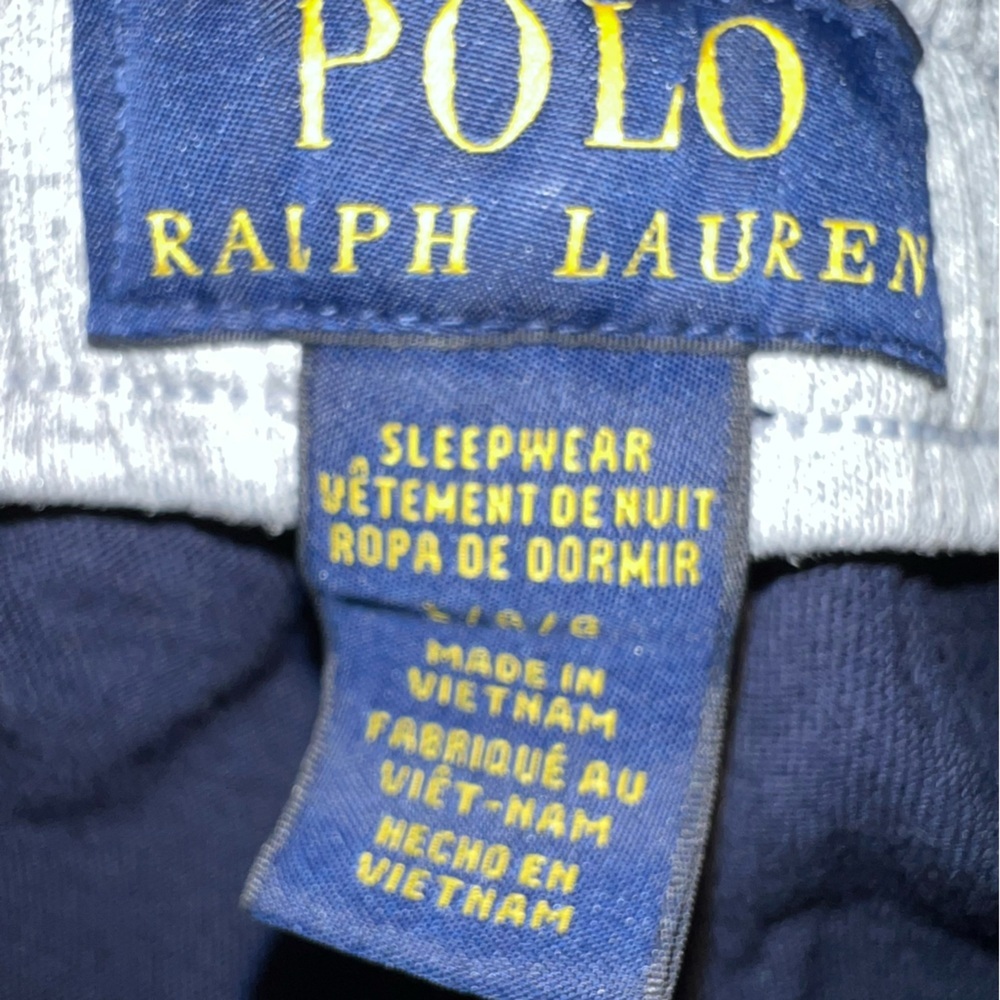 Polo by Ralph Lauren Pajama Set Gray Tee and Navy Pants Z Loungewear Sleepwear L - Picture 13 of 13